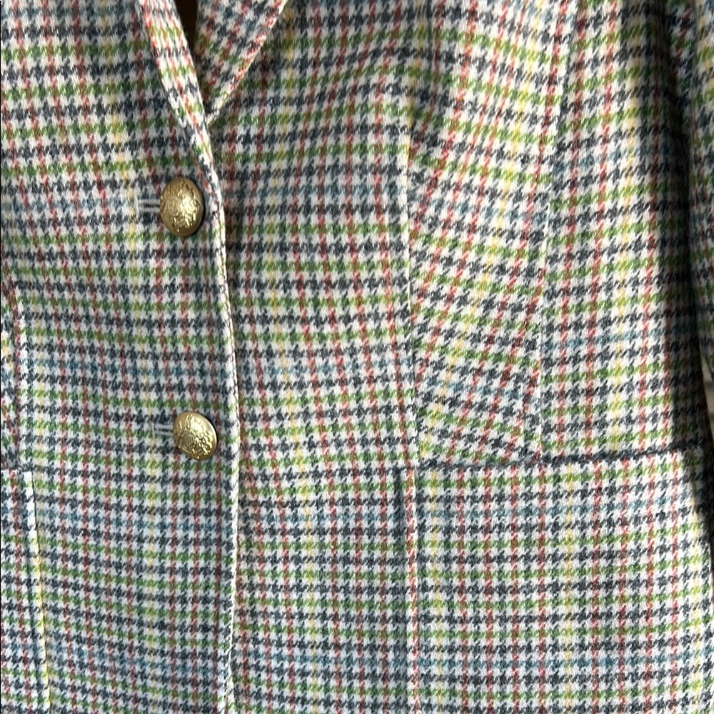 Talbots Women's Multicolor Houndstooth Blazer